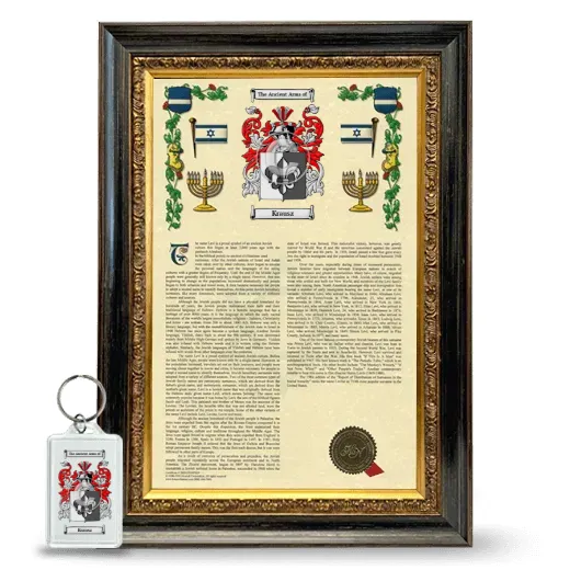 Krausz Framed Armorial History and Keychain - Heirloom