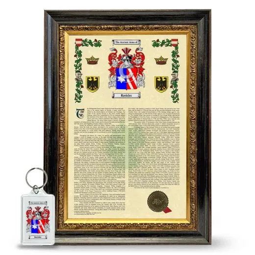Kreisler Framed Armorial History and Keychain - Heirloom
