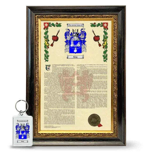 Krug Framed Armorial History and Keychain - Heirloom