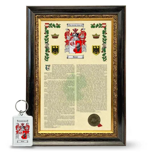 Kruze Framed Armorial History and Keychain - Heirloom