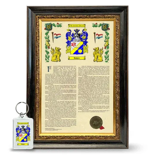 Kuiper Framed Armorial History and Keychain - Heirloom