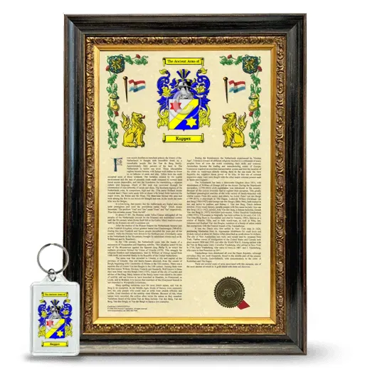 Kupper Framed Armorial History and Keychain - Heirloom