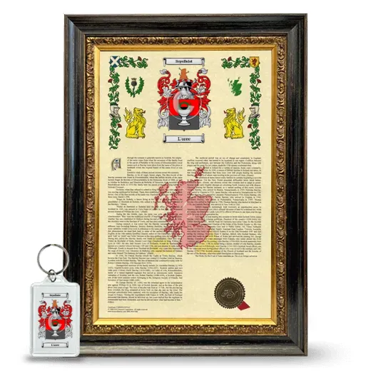 L'oree Framed Armorial History and Keychain - Heirloom