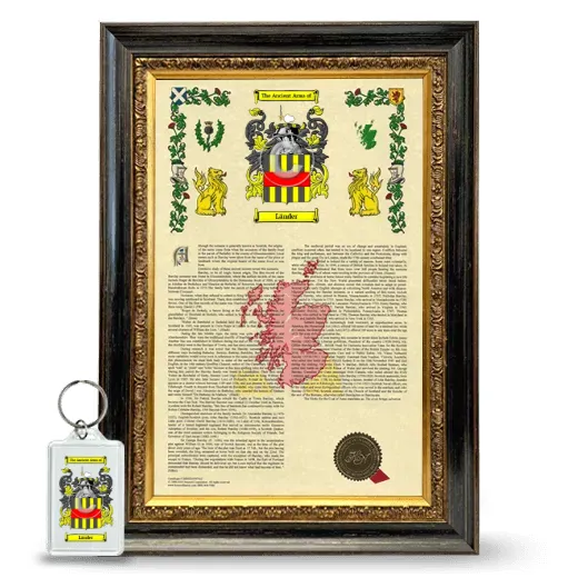 Länder Framed Armorial History and Keychain - Heirloom