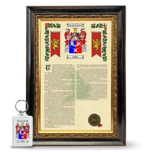 Lainer Framed Armorial History and Keychain - Heirloom