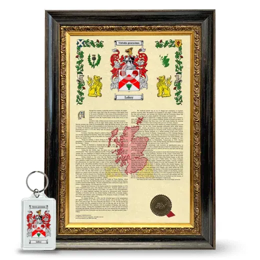 Lakay Framed Armorial History and Keychain - Heirloom
