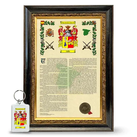 Lalla Framed Armorial History and Keychain - Heirloom