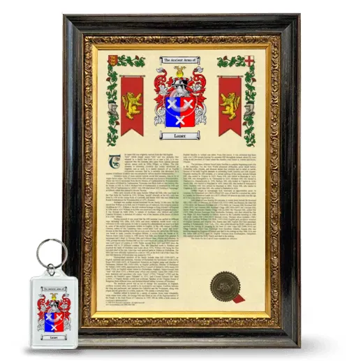 Laner Framed Armorial History and Keychain - Heirloom