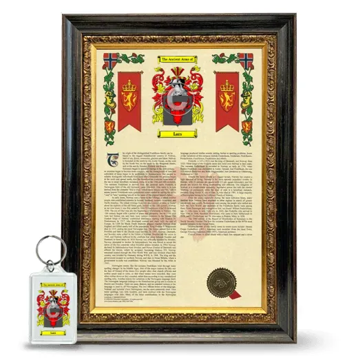 Lars Framed Armorial History and Keychain - Heirloom