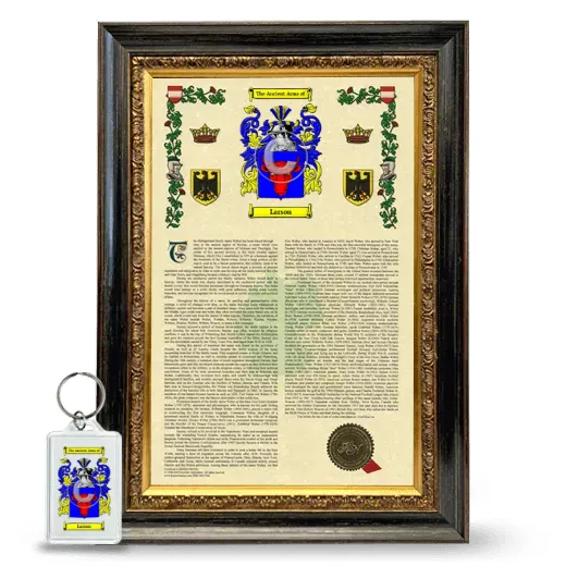 Larson Framed Armorial History and Keychain - Heirloom