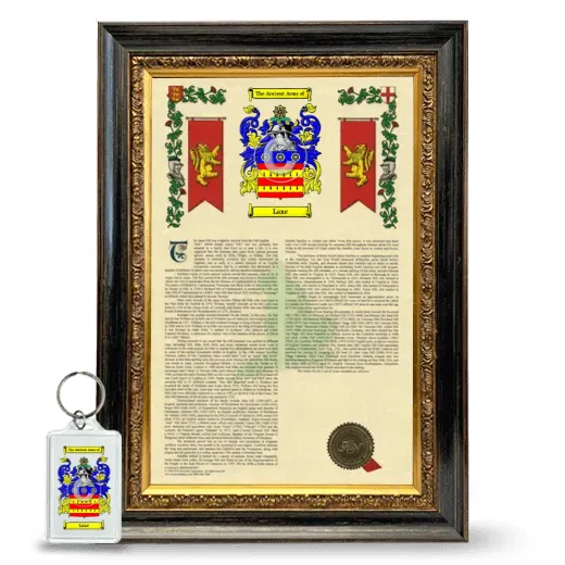 Laxe Framed Armorial History and Keychain - Heirloom