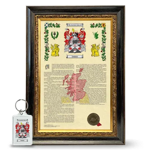 Lenney Framed Armorial History and Keychain - Heirloom
