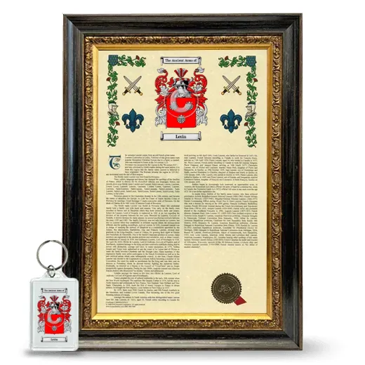 Lerin Framed Armorial History and Keychain - Heirloom