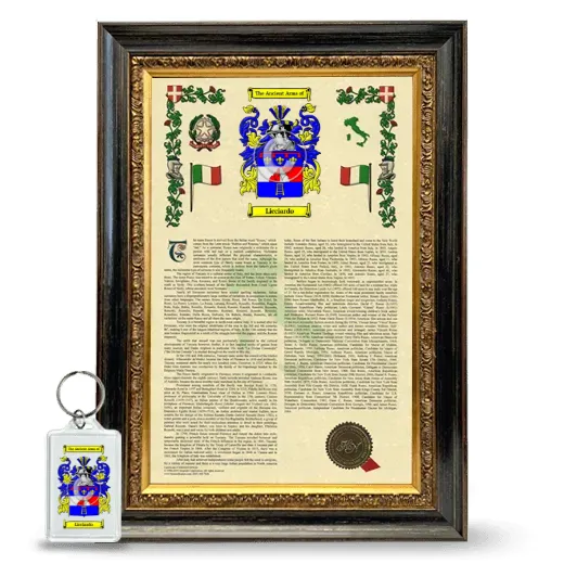 Licciardo Framed Armorial History and Keychain - Heirloom