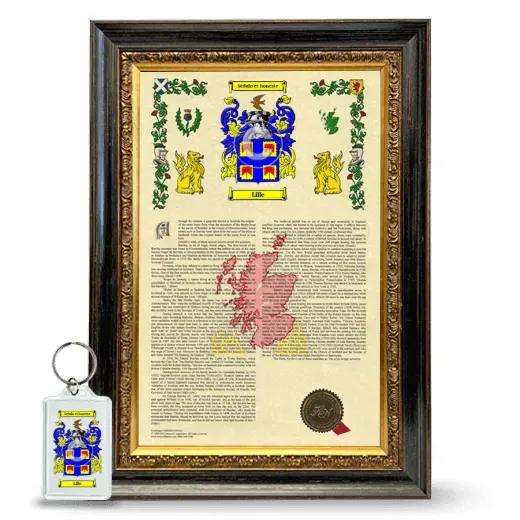 Lille Framed Armorial History and Keychain - Heirloom