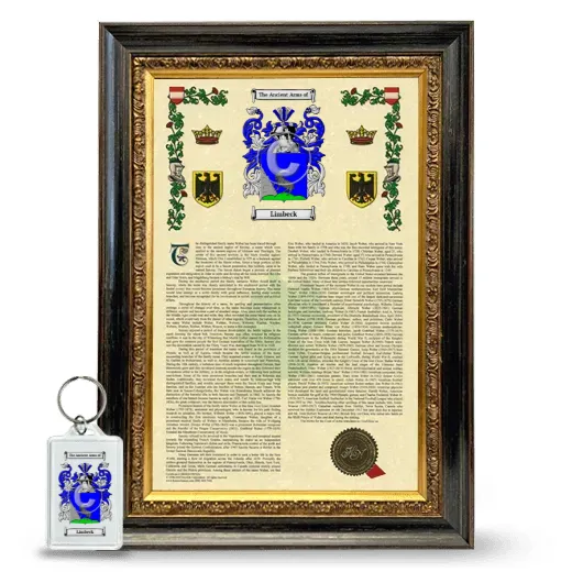 Limbeck Framed Armorial History and Keychain - Heirloom