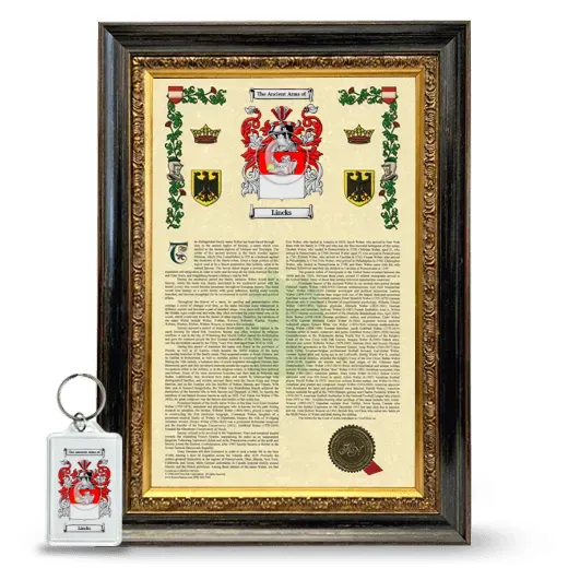 Lincks Framed Armorial History and Keychain - Heirloom