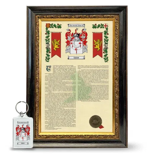 Lintot Framed Armorial History and Keychain - Heirloom