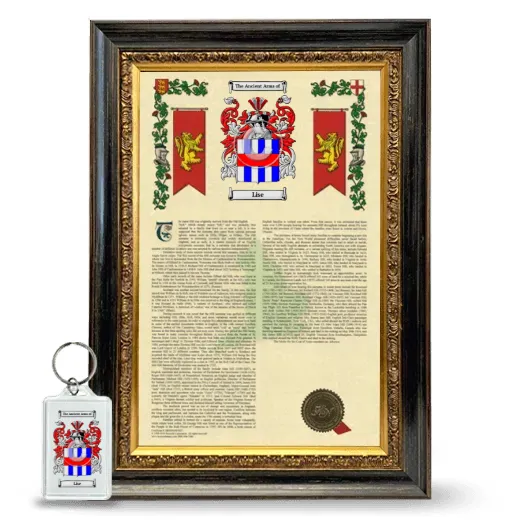 Lise Framed Armorial History and Keychain - Heirloom