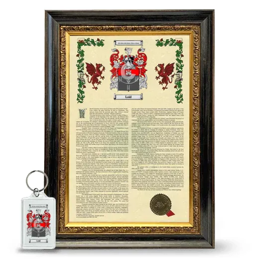 Loid Framed Armorial History and Keychain - Heirloom