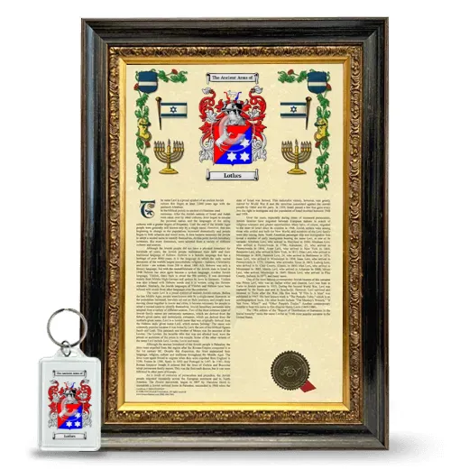 Lothes Framed Armorial History and Keychain - Heirloom