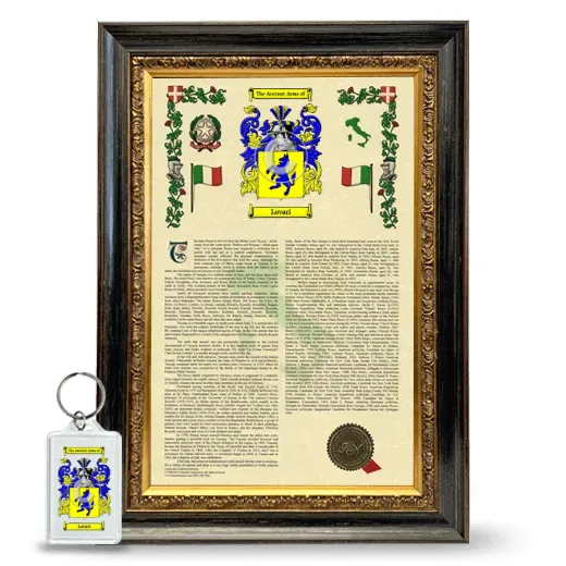 Lovari Framed Armorial History and Keychain - Heirloom
