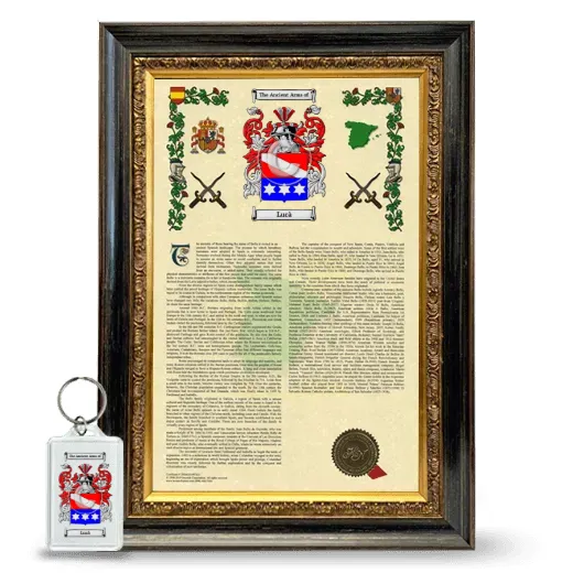 Lucà Framed Armorial History and Keychain - Heirloom