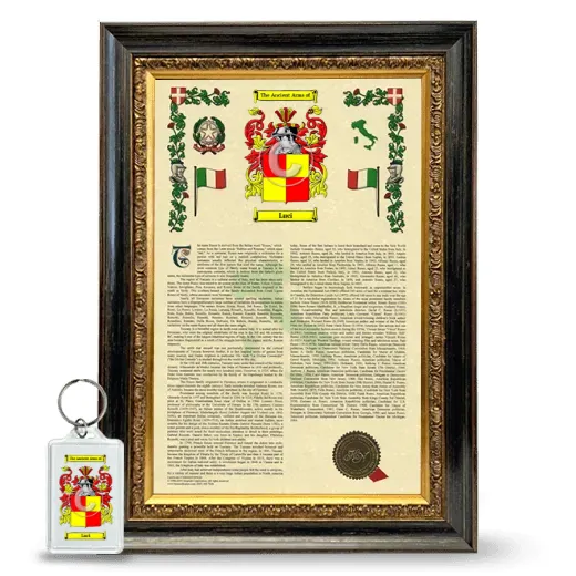Luci Framed Armorial History and Keychain - Heirloom