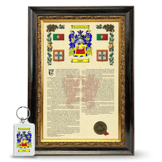 Lupus Framed Armorial History and Keychain - Heirloom