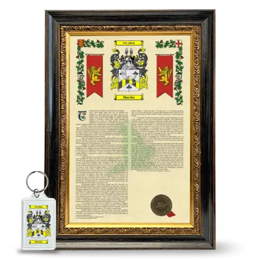 Macclay Framed Armorial History and Keychain - Heirloom