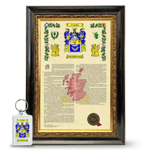 MacGhille'brath Framed Armorial History and Keychain - Heirloom