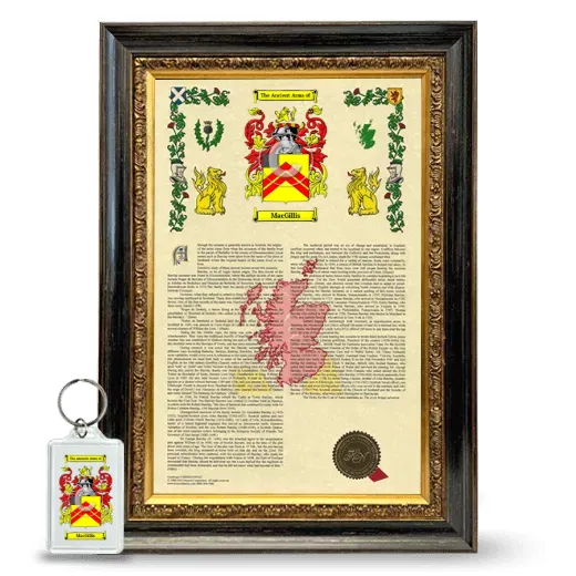 MacGillis Framed Armorial History and Keychain - Heirloom