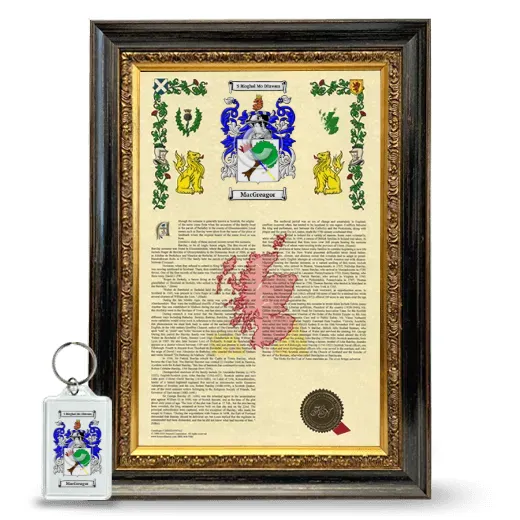 MacGreagor Framed Armorial History and Keychain - Heirloom