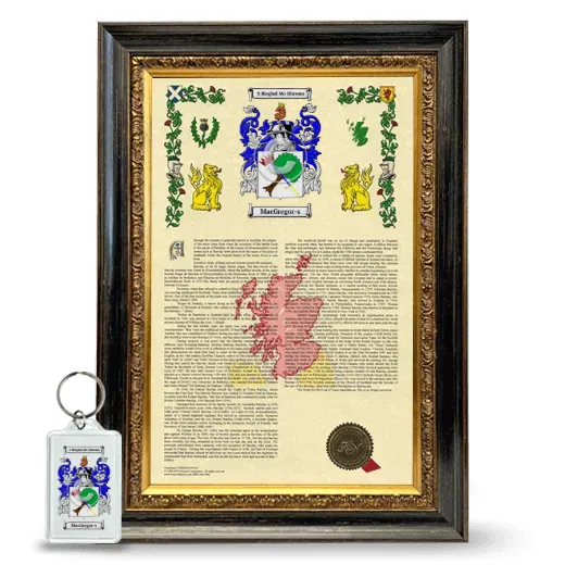MacGregor-s Framed Armorial History and Keychain - Heirloom
