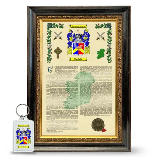 MacKalle Framed Armorial History and Keychain - Heirloom