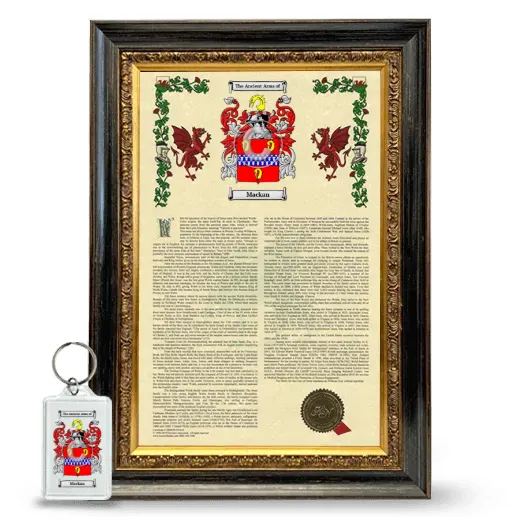 MacKan Framed Armorial History and Keychain - Heirloom
