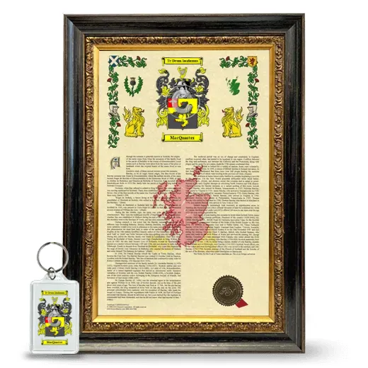 MacQuarter Framed Armorial History and Keychain - Heirloom