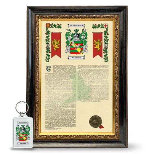 Macvanish Framed Armorial History and Keychain - Heirloom