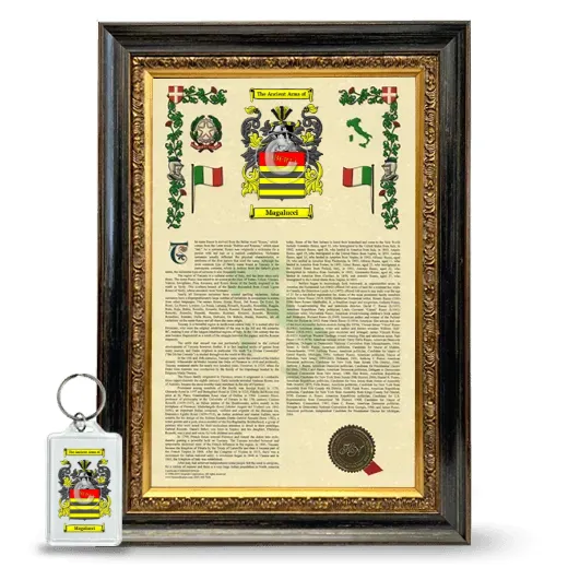 Magalucci Framed Armorial History and Keychain - Heirloom