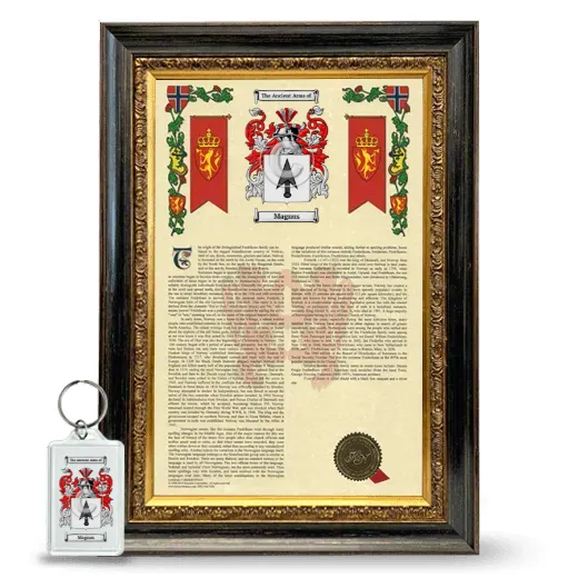 Magnus Framed Armorial History and Keychain - Heirloom