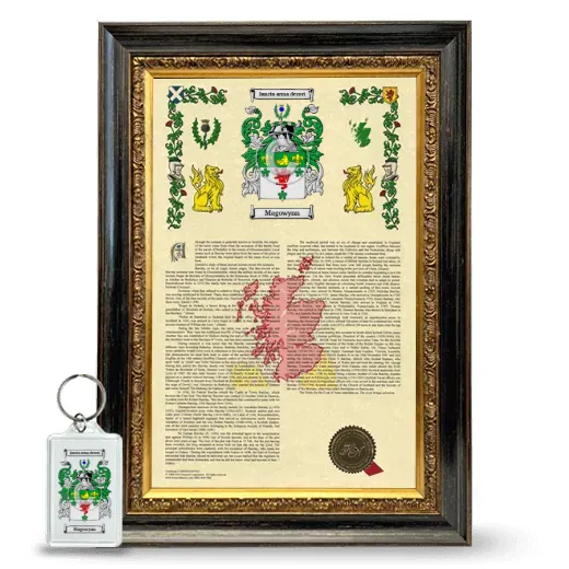 Magowynn Framed Armorial History and Keychain - Heirloom