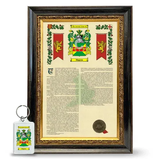 Magson Framed Armorial History and Keychain - Heirloom