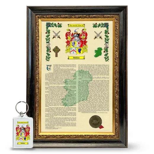 Mahiny Framed Armorial History and Keychain - Heirloom