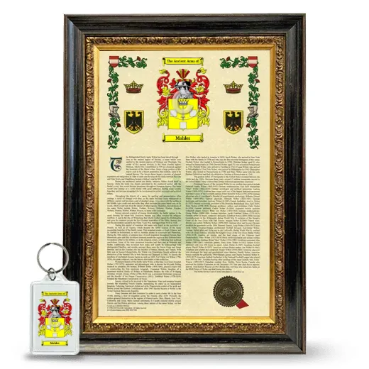 Mahler Framed Armorial History and Keychain - Heirloom