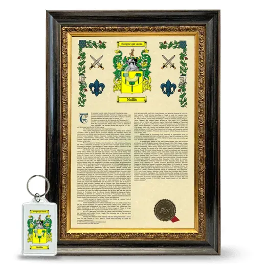 Maillie Framed Armorial History and Keychain - Heirloom