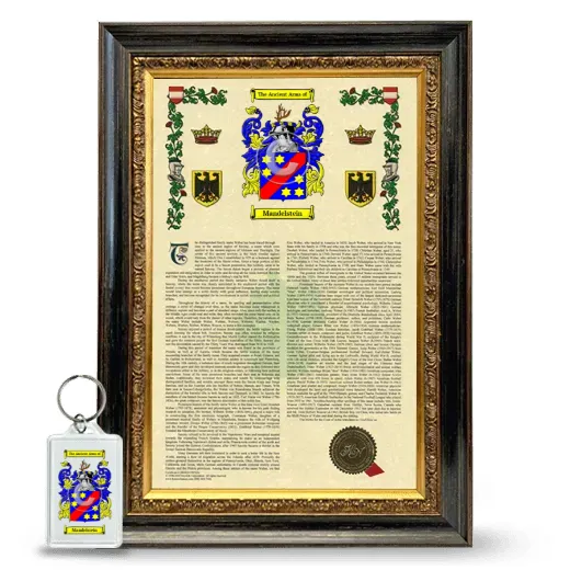 Mandelstein Framed Armorial History and Keychain - Heirloom