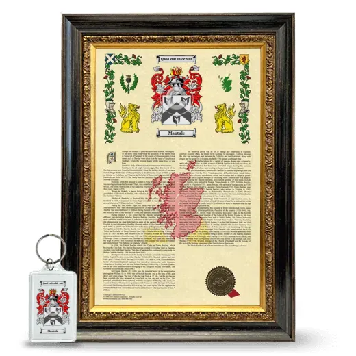 Mantale Framed Armorial History and Keychain - Heirloom