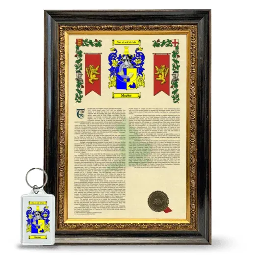 Mapley Framed Armorial History and Keychain - Heirloom