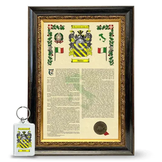 Marias Framed Armorial History and Keychain - Heirloom