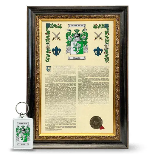 Marielle Framed Armorial History and Keychain - Heirloom